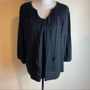 Time and tru mustard Boho blouse women’s size XL